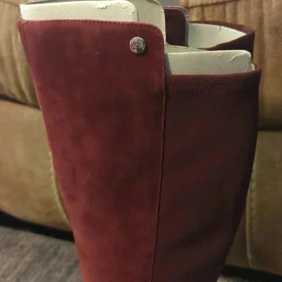 Marc Fischer dark red suede incept women's boots - Picture 7 of 11